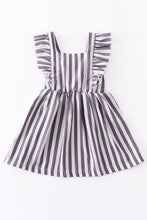 Load image into Gallery viewer, Gray Striped Jumper Dress