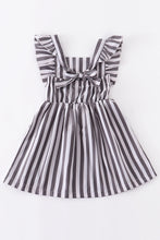 Load image into Gallery viewer, Gray Striped Jumper Dress