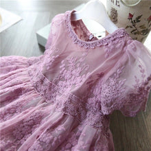 Load image into Gallery viewer, Pre-Order Lace Lined Girls Dress in Lavender