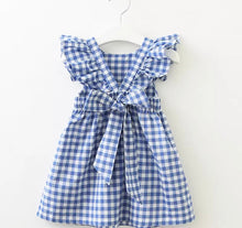 Load image into Gallery viewer, Pre-Order Girls Ruffle Sleeve Gingham Dress