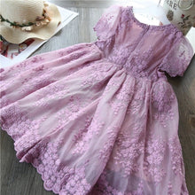 Load image into Gallery viewer, Pre-Order Lace Lined Girls Dress in Lavender