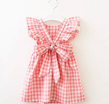 Load image into Gallery viewer, Pre-Order Girls Ruffle Sleeve Gingham Dress