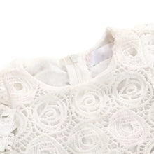 Load image into Gallery viewer, Pre-Order Girls White Rosette Dress