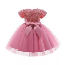 Load image into Gallery viewer, Pre-Order Girls Sequined Tulle Dress in Pink