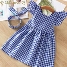 Load image into Gallery viewer, Pre-Order Girls Ruffle Sleeve Gingham Dress