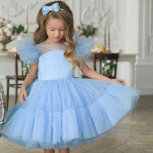 Load image into Gallery viewer, Pre-Order Princess Inspired Tulle Dress for Girls in Blue