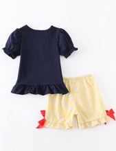 Load image into Gallery viewer, Back to School Girls Outfit with Bows