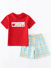 Load image into Gallery viewer, Back to School Themed Gingham Outfit