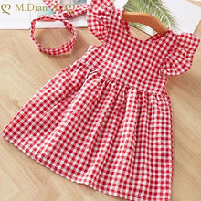 Load image into Gallery viewer, Pre-Order Girls Ruffle Sleeve Gingham Dress