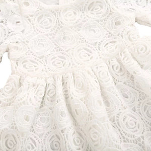 Pre-Order Girls White Rosette Dress